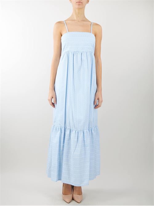 Long dress with striped print and logo Twinset TWIN SET | abito en | TF202211700
